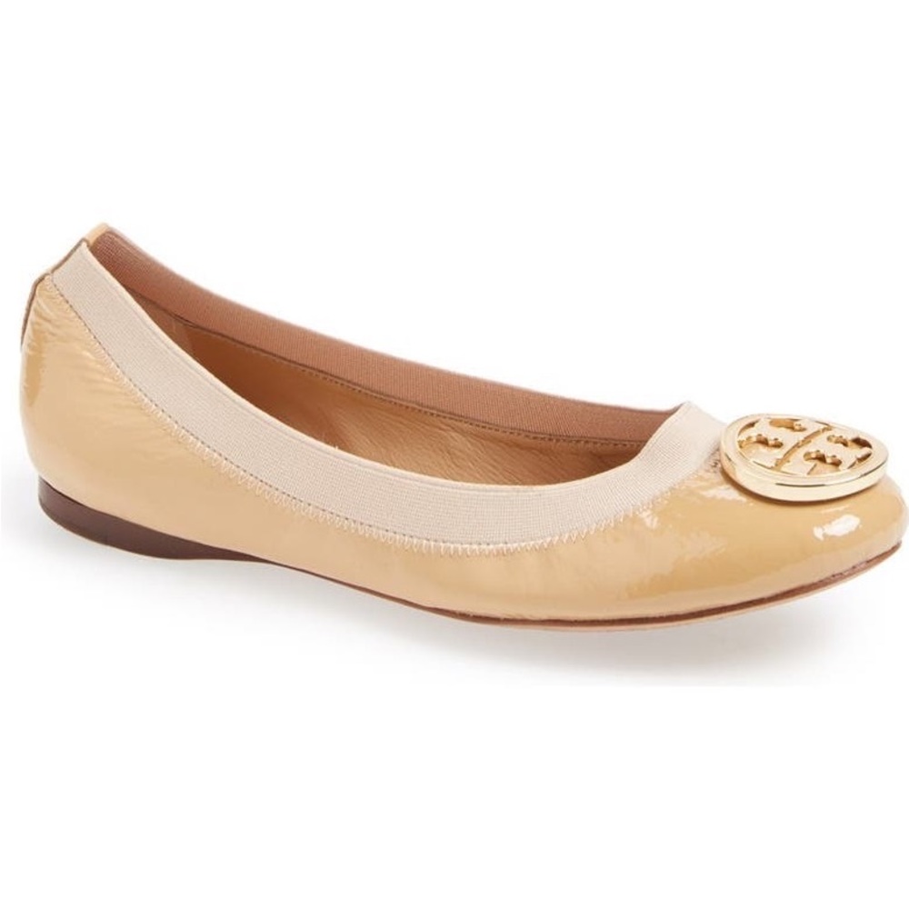 EUC 8.5 Nude Caroline Ballerina Flat Tory Burch
